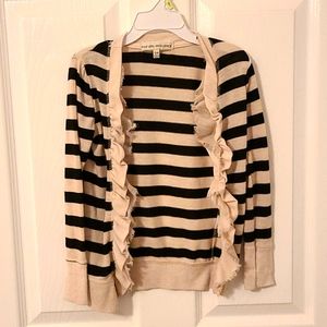Black/cream stripes cardigan